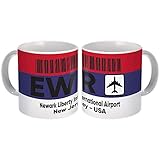 USA Newark Airport New Jersey EWR : Gift Mug Travel Airline Pilot AIRPORT - White