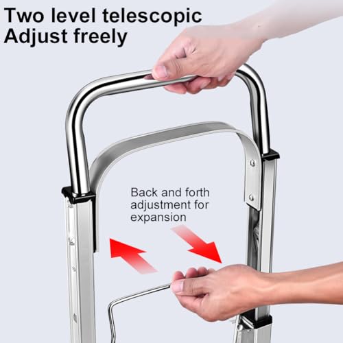 Carretilla plegable de mano de aluminio con ruedas de goma miniatura 2