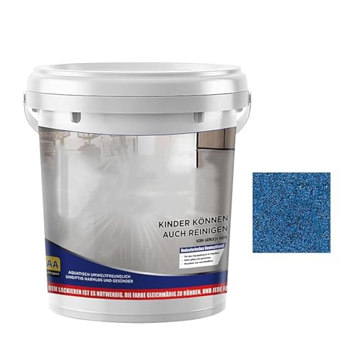 Epoxy Sand Floor Coating, Self Leveling Epoxy Colored Sand, Quick-Dry Waterproof Water Based Epoxy Floor Paint, For Both Indoorand Outdoor (Dark Blue)