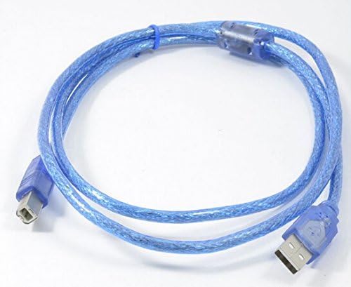 Blue USB cable for connecting the controller board to a computer