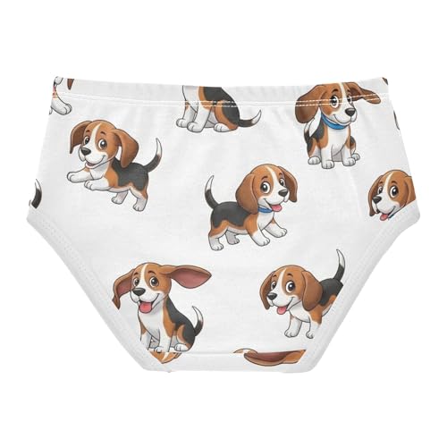Cotton Toddler Underwear Floral Cute Cartoon Beagle Dogs White Girl Panties Cute Aesthetic Kids Undies Briefs 2t2
