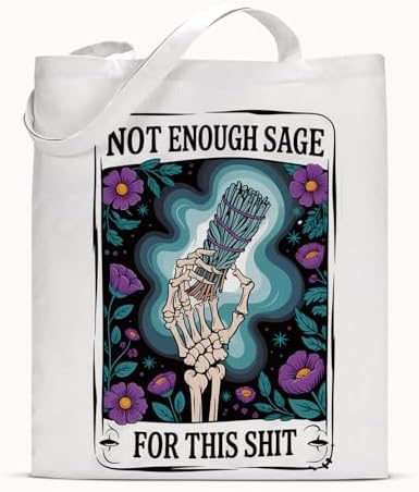 Bolsa de lona con esqueleto de cartas de tarot