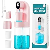 Automatic Mouthwash Dispenser for Bathroom, 21.12 oz Touchless Smart Mouth Wash Dispensers Bathroom Accessories Set with 4 Magnetic Cups, 4 Modes Wall Mounted Mouth Wash Dispenser for Home & Kids