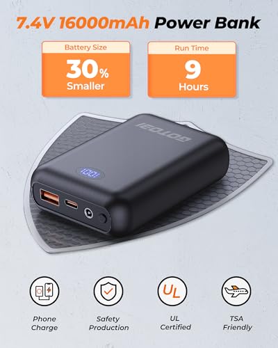 Image of Men's Heated Vest with 16000mAh 7.4V Battery, Ergonomics Heating System, Smart Temp Control, Heated Vest for Men