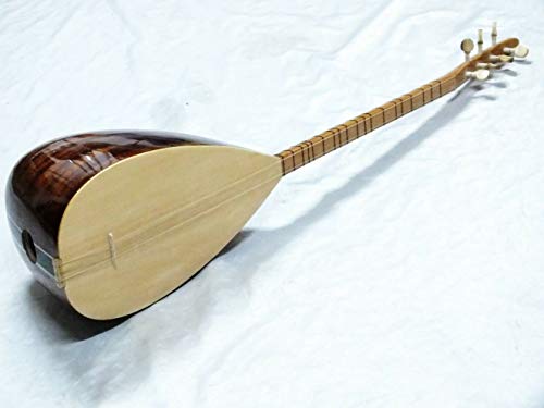 Saz Baglama En Acajou Turc Avec Étui Gratuit - Les Beatles, Paul McCartney, John Lennon, RIngo Starr, George Harrison Saz Baglama En Acajou Turc Avec Étui Gratuit