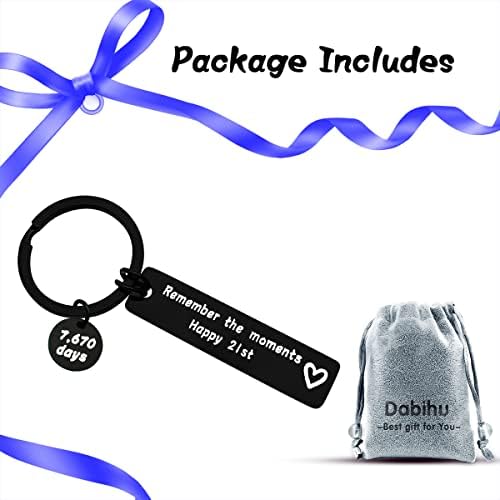 21st Keyring Birthday Gift Happy Birthday Keyring 21st Birthday Gift for Girls Daughter Son Niece Nephew Grandson Granddaughter 21 Years Old Birthday Present Sister Best Friends Birthday Keychain
