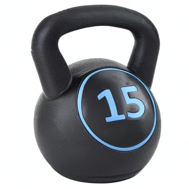 ?Wide Grip 3-Piece Kettlebell Exercise Fitness Weight Set, Include 5 lbs, 10 lbs, ?15 lbs? and 20 lbs, Set of 3 or Set of 4