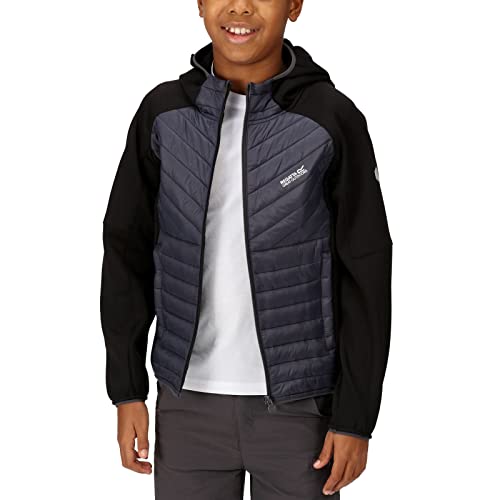 Regatta Kids Kilder Hybrid VI Water Resistant Jacket - Seal Grey - 5-6 Yrs