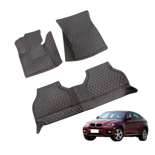 Tapis de sol pour BMW X6 en cuir toutes saisons haute qualité