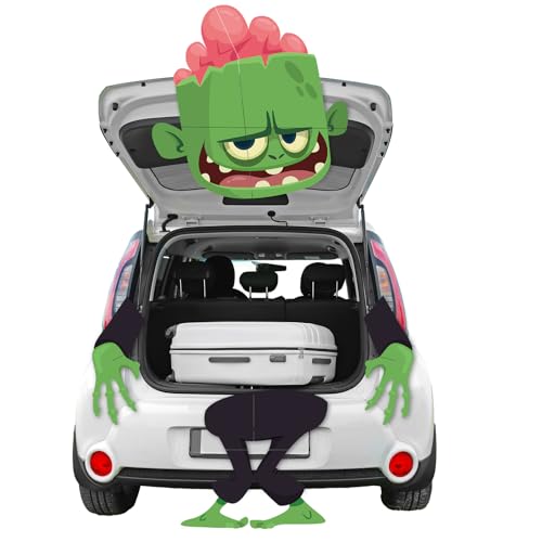 Geelin Halloween Zombie Trunk or Treat Car Decoration Kit Full Update Party Supplies Zombie Decorating Cutouts Kit for Car SUV Archway Garage Door Decor Halloween Trunk Party Supplies