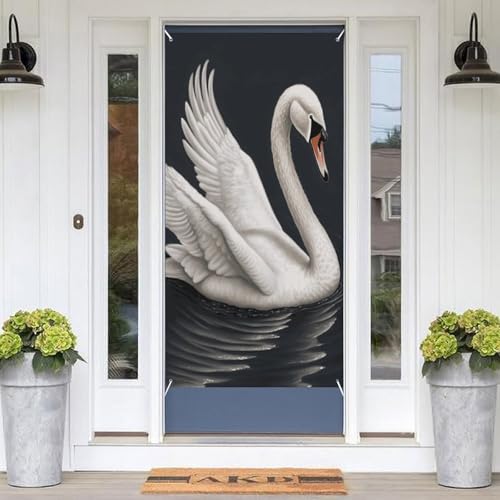 White Swan Welcome �h�A�J�o�[ �X�v�����O�h�A�J�o�[ ���[�v�t�� �t �C�[�X�^�[ �G�߂̃E�F���J���f�R���[�V���� �|�[�`�T�C�� �o�i�[ �z���f�[�p�[�e�B�[ �ʐ^ �w�i �w�i �t�����g�h�A �n���M���O�o�i�[
