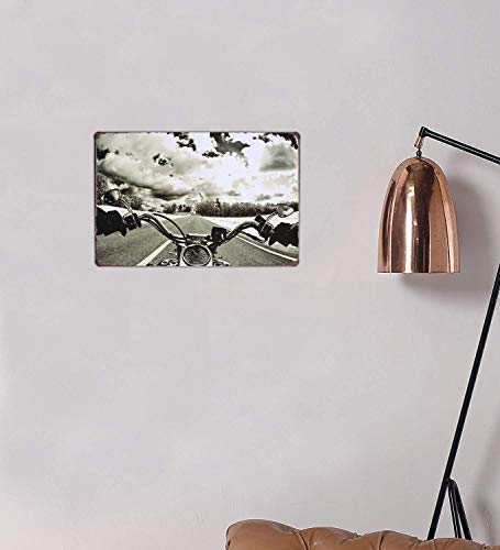 Uoopai Ride Free Route 66 Motorcycle Retro Metal Tin Sign Rustic Wall Garage Decor Art Poster #TOP1