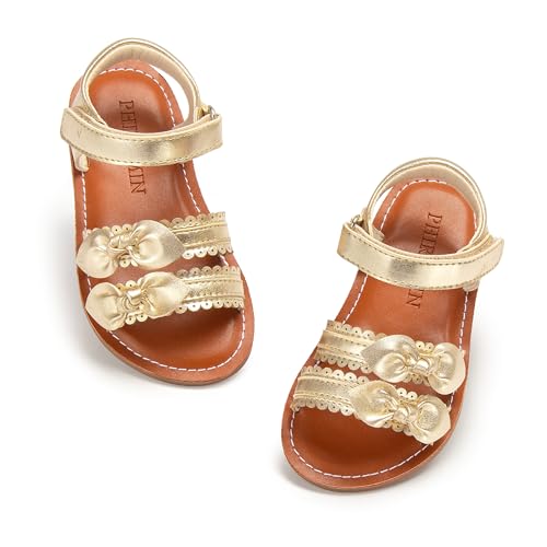 Image of PHIRAMIN Toddler Flower Girl Sandals - Girl Dress Shoes Toddler Little Kid Wedding Party