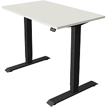 Move.1 Desk | Electric Height Adjustable | Anthracite Frame | H x W x D 740-1230 x 1000 x 600 mm | White | Seat and Standing Table Office Table Work Table