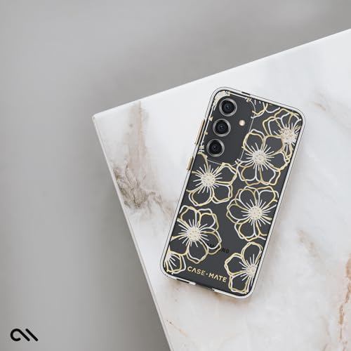 Case-Mate Samsung Galaxy S24 Case [6.2"] [12ft Drop Protection] [Wireless Charging] Floral Gems Phone Case for Samsung Galaxy S24 - Cute Bling Sparkle Cover w/Anti-Scratch Tech, Shockproof, Slim Fit - image 5
