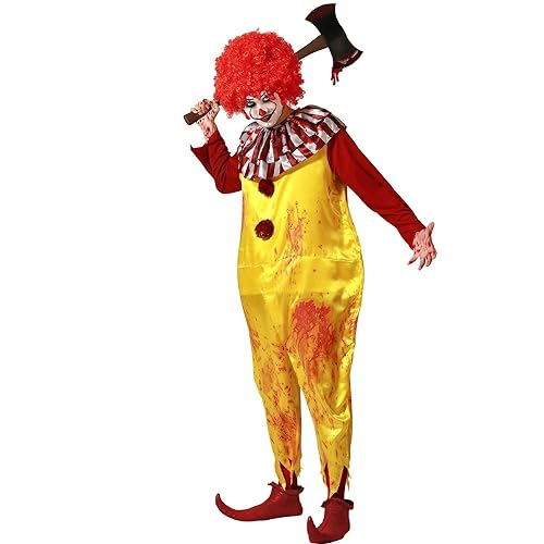 Atosa disfraz payaso amarillo halloween hombre adulto XL