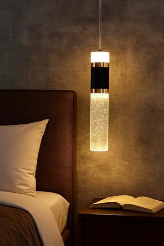 Image of FILLISKA 3 in1 Colour Changing LED Luxurious Hanging /Pendant Light (BlackGold Crystal-MX126)