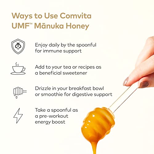 Comvita Manuka Honey (Umf 15+, Mgo 514+) New Zealand’s #1 Manuka Brand | Superfood For Gut & Immune Support | Raw, Wild, Non-Gmo | 8.8 Oz #TOP3