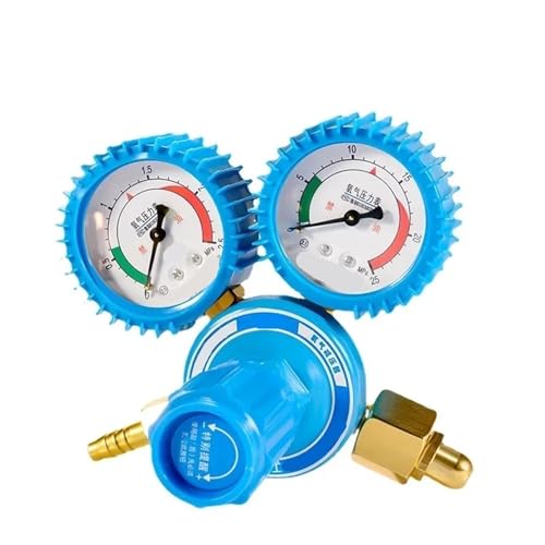 Acetylene Meter Propane Meter Gas Regulating Valve Pressure Reducer,Pressure Gauge Shockproof Oxygen Meter(Oxygen Meter)
