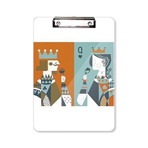 Porte-bloc A4 cartes à jouer roi dame planche de support