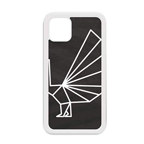 Coque iPhone 12 Pro Max origami blanc, protection géométrique pour smartphone Apple