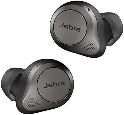 Jabra Elite 85t True Wireless Earbuds - Jabra Advanced Active Noise Cancellation with Long Battery Life and Powerful Speakers - Wireless Charging Case - Titanium Black