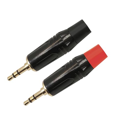 Conector de audio estéreo 3.5mm macho para soldar, pack 2 piezas miniatura 1