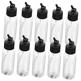 VALICLUD 10stücke Siphon-feed-airbrush-farbflaschen Airbrush-zubehör Pinselbehälter Nachfüllbar Quetschflaschen Für Farbe Airbrush-reinigungsflasche Airbrush-malzubehör Dual-action-airbrush