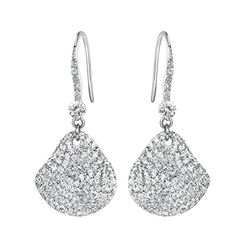 Boucles d'oreilles S925 anti-allergies avec pendentif en zircon anti-ternissement