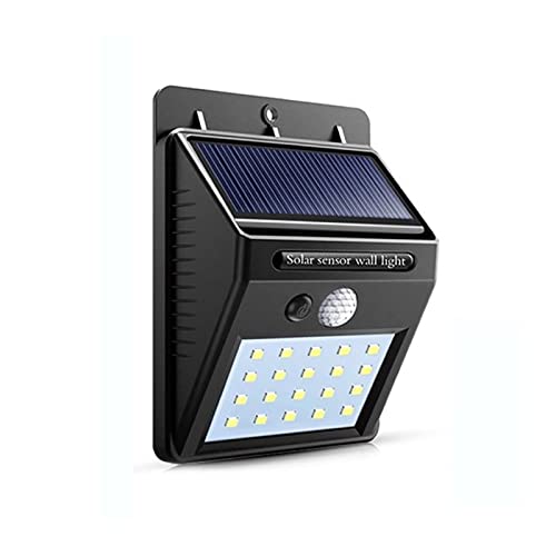 Falta de luz exterior solucionada con lámpara de porche solar 20 LED estanca