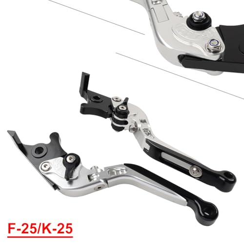 Palancas de embrague y freno para Ninja 250R de aleación de aluminio plata 6
