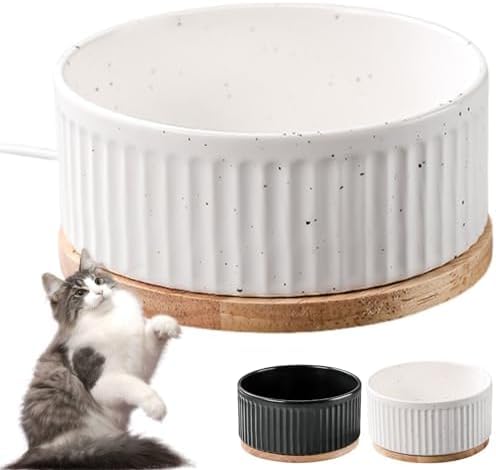 Amazon | ペット加熱ボウル 猫 犬 水飲み皿 餌入れ 保温ボウル 恒温