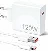 120W Charger Fast Dual Turbo Charger Set White
