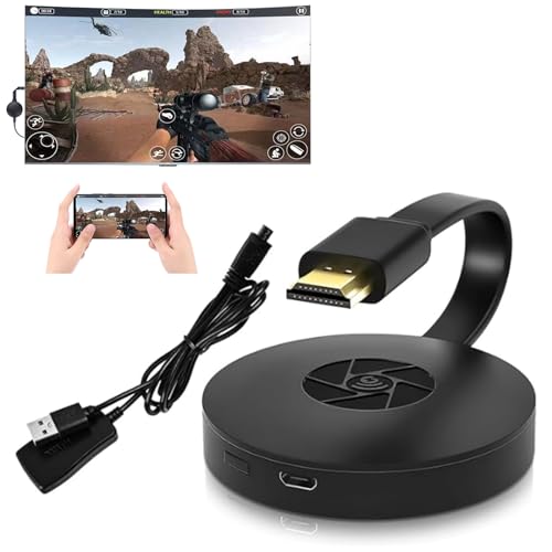 Chromecast WiFi Display Dongle,Adaptador de Pantalla HDMI inalámbrico,Miracast Dongle,para Android/iOS/Windows/PC a TV/Monitor/Proyector con Soporte para Miracast, DLNA, Airplay