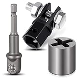 Otoolling 3 Pcs Scissor Jack Adapters Tool Heavy-Duty Universal Jack Socket Adapter for Hand Drill Scissor Car Jacks with a 1/2 in Socket Adapter Bit for 1/2 in Impact Wrench or 13/16 in Lug Wrench
