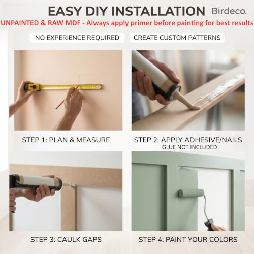 Kit de paneles de pared estilo coctelera de MDF decorativos diy 2