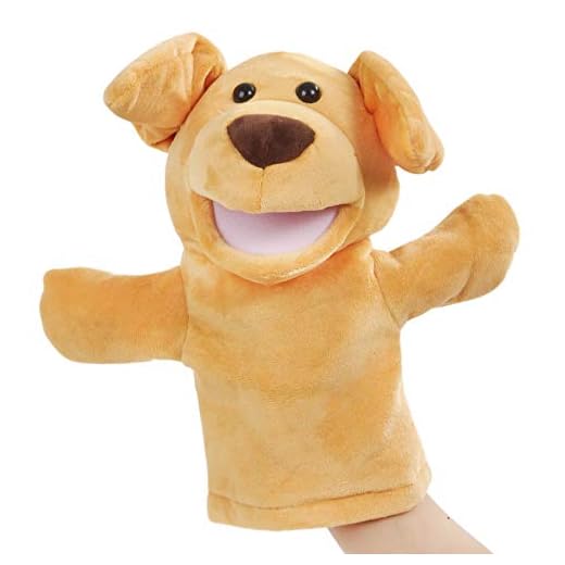 CozyWorld Puppy Handy Puppet Muppets Plush Toys Show Developing Intelligence Gifts for Adults and Kids，10‘’