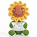 Geburtstagsgeschenk für Frauen männer, Handgehäkeltes Sonnenblumen Glücksbringer, Lustige Geschenk Geburtstag, Geburtstagsgeschenk für Mama, Mädchen, Freundin, Papa, Schwester, Happy Birthday Deko