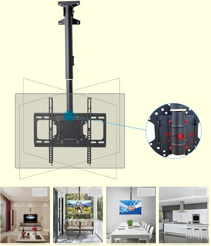 Support plafond TV ajustable pour un cinéma maison dans votre salon