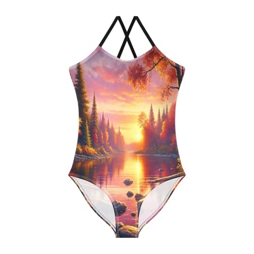 Fall River Sun Girls Bathing Suit Swimsuit One Piece Swimsuits Summer Beach Swimwear