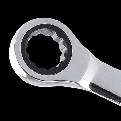 E Support Combination Wrench Spanner 7mm Fast Ratcheting Spanner Mechanic Plumber 72 Gear Hand Tool DIY Set - Image 3
