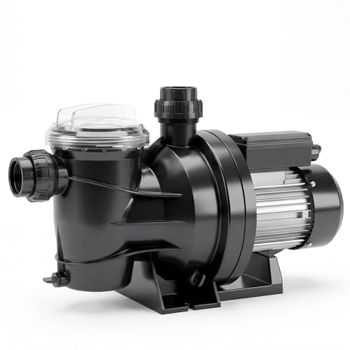 Garvee In/Above Ground Pool Pump High Flow Self Primming Swimming Pool Pump, 115V High Efficiency Pump for Above Ground Pools Pond Hot Tubs Spas, 7FT Power Cord, Quiet Operation (1.1 HP, 3962 GPH)