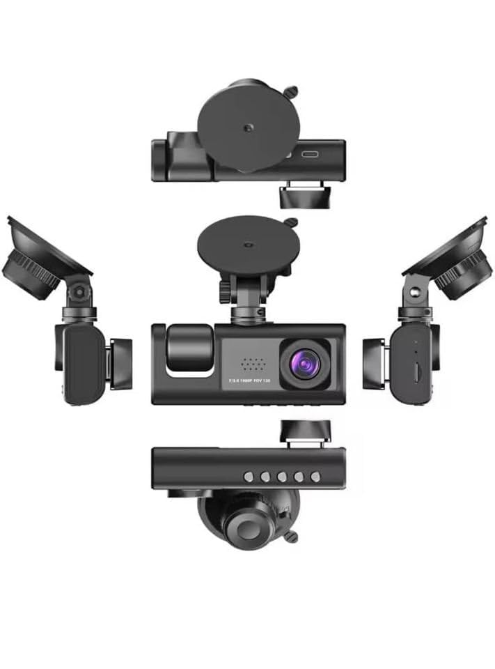 Image of Black Box Traffic Recorder Dash Camera for Car | 1080P & 4K Ultra HD DVR | Wi-Fi & USB Connectivity | MicroSD Card Supported | Rechargeable Li-ion Battery | ABS Polycarbonate Body | Black