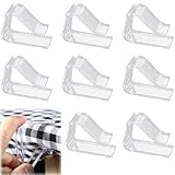 WFGKPXC テーブルクロス止め 固定用 テーブルクロスクリップ 2~3.5cm 対応デスクボード 透明 滑り止め 家庭用 結婚式 卒業 防風 北欧 卒業 【8個入り 】 [並行輸入品]