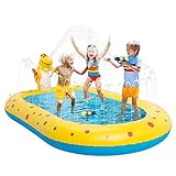 [AGREGUE UN POCO SALPICADURAS A ESTE VERANO]: Con una piscina para niños que es más divertida y refrescante. Nuestra piscina inflable para niños es prácticamente un mini parque acuático. El chorro de agua en la cola de la ballena comenzará a rociar. Es perfecta para verano muy calurosos, perfecta para los niños 3+ que aprenden a nadar por primera vez porque los expone al agua en un ambiente seguro con padres.