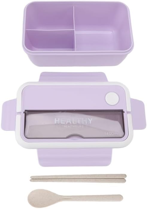 Miniatura 7 de Niiyen 47.3 fl oz estilo japonés fiambrera portátil aislada caja de almuerzo portátil separada caja de almuerzo portátil para oficina picnic hogar