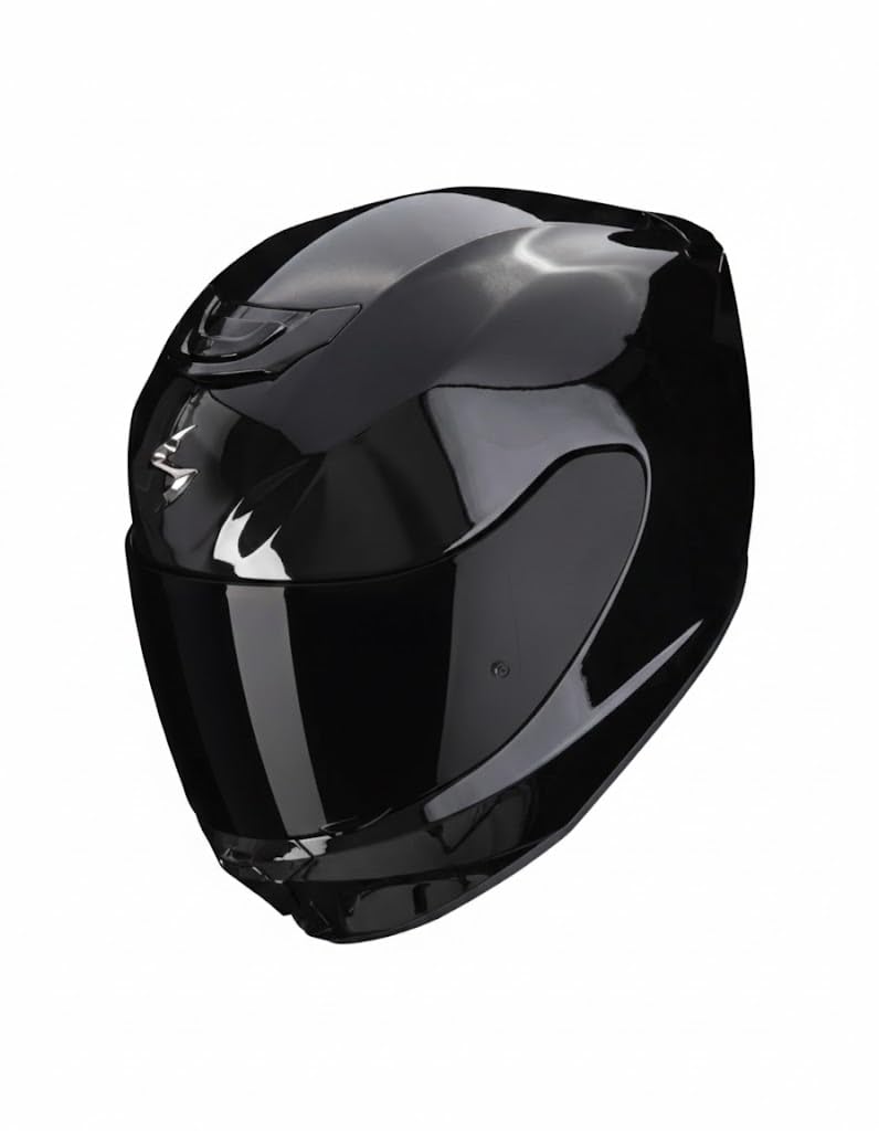 Scorpion Exo-391 Solid Negro Brillo | Casco de Moto Integral Unisex Hombre y Mujer Homologado ECE 22.06 (XS)