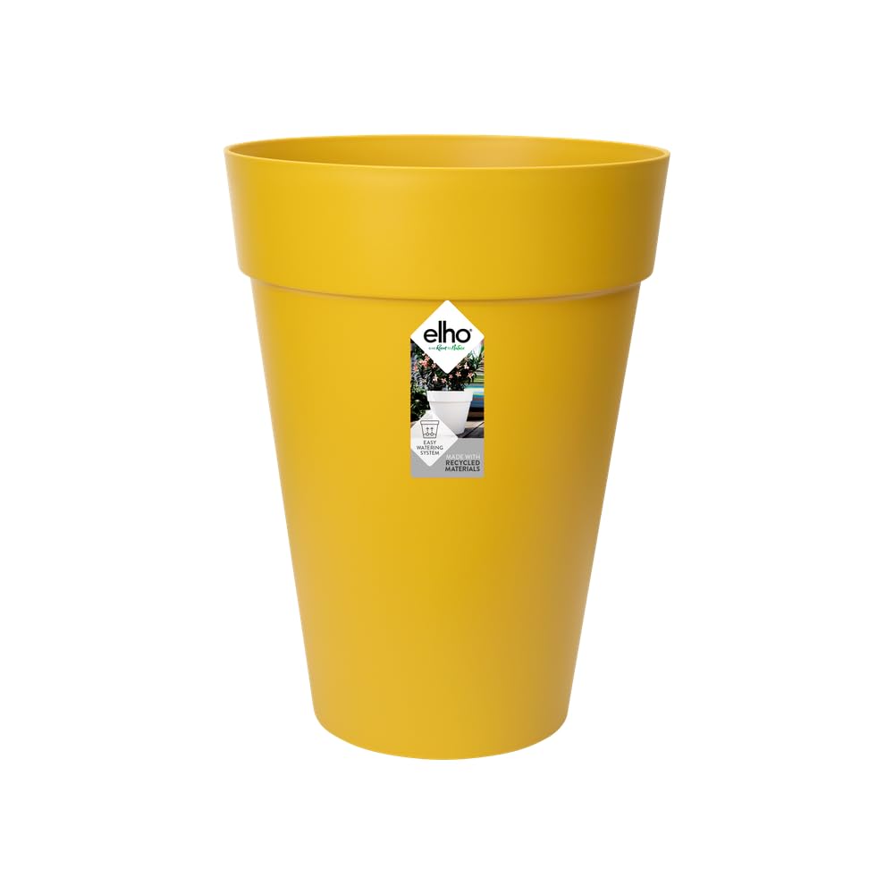 Pot de fleurs Elho Loft Urban Rond Haut ocre contre l'excès d'eau