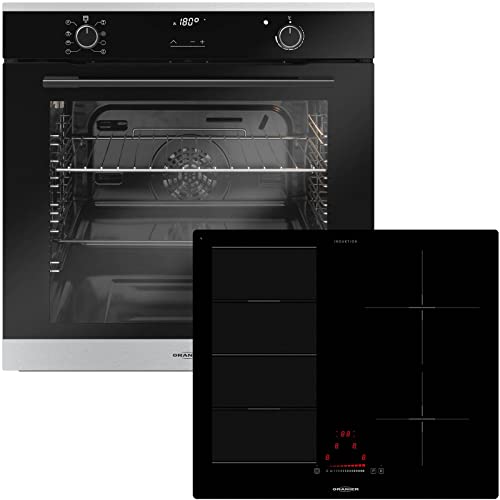 Oranier Backofen Set Flexinduktion KXI 2062 Induktionskochfeld 60 cm mit Flexzonen und Pyrolyse Einbaubackofen EBP 9872…