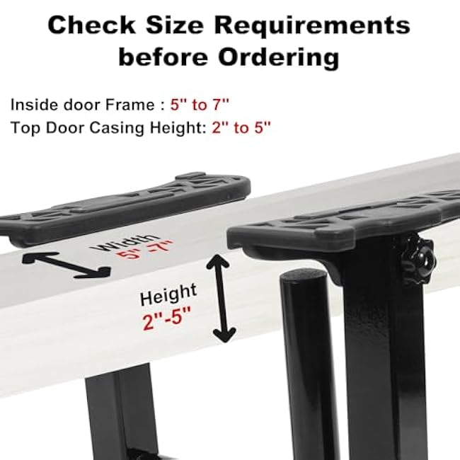 Upgrade Pull Up Bar for Doorway - Portable Strength Training Pull Up Bar Handles, Multi-functional Home Gym Fitness Equipment